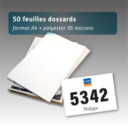 Lot de 50 Feuilles A4 pour réaliser vos dossards vous-même